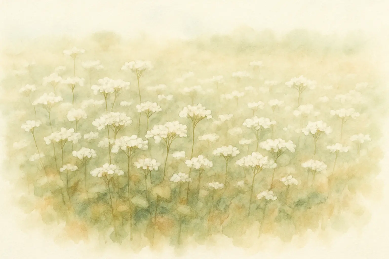 메밀꽃 수채화 그림